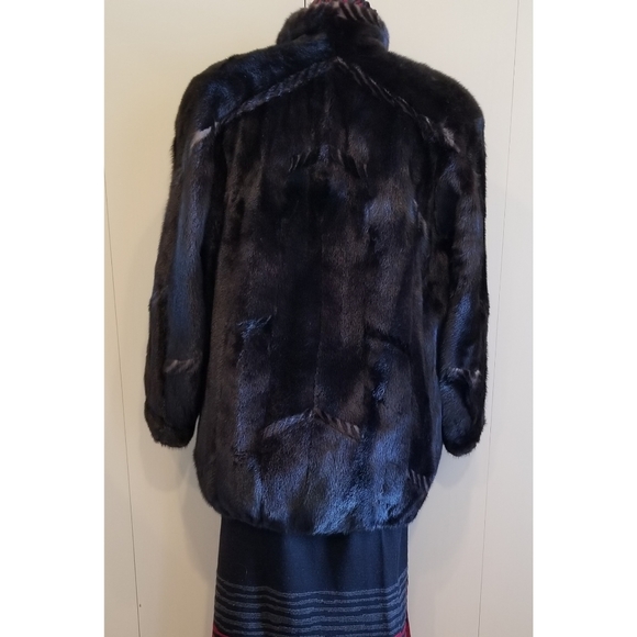 Reversible, Ranch Mink/Water Repellant Nylon Coat - Picture 2 of 9